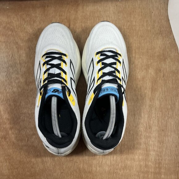 New Balance Fresh Foam 680 v8 Men Size 9 Shoes M680LW8 White/Black/Ginger Lemon - Picture 5 of 10